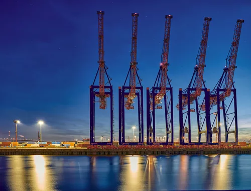 Hafenkräne  Hamburg