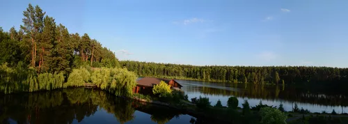 Ukraine, Zhytomyr District, Panorama of the Wonderful Lake